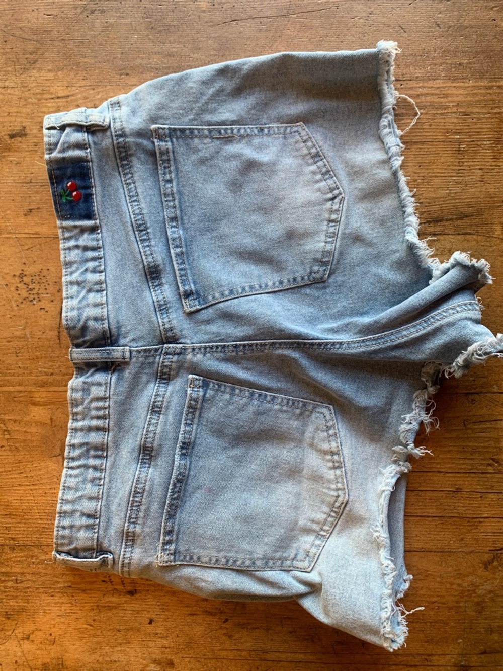 Project Rebel Cherry Embroidered Denim Shorts - Picture 9 of 16